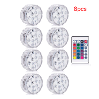Light round candle lamp, LED for battery submersible lamp, waterproof candle lamp, decorative electronic candle lamp - Q8pcs