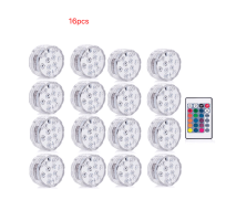 Light round candle lamp, LED for battery submersible lamp, waterproof candle lamp, decorative electronic candle lamp - Q16pcs