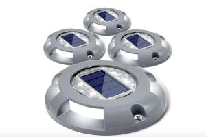 Two-color Solar Deck Light Ground Light Solar Corridor Garden Light - Picture color - 2PCS