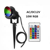10W Rgb Lawn Lamp Colorful Remote Control Floodlight Outdoor Tree Lamp - A - 1PC