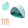 New Stylish Kids Beach Holiday Shade Splash Tent - Green Stripes