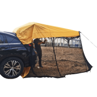 Beach Camping Mosquito-proof Sunshade Tent With Extended Rear End - Yellow - Car Tent