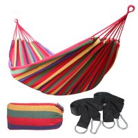 75"x59" Garden Camping Hammock Swing Bed 450lbs Capacity w/ Tree Strap Hiking Travel - Orange - 79" x 59" (Double Person)