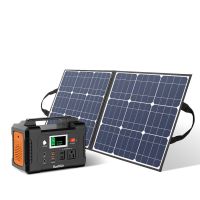 200W Portable Power Station, FlashFish 40800mAh Solar Generator/50W 18V Portable Solar Panel, FlashFish Foldable Solar Charger /5V USB 18V DC Output