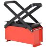 Paper Log Briquette Maker Steel 13.4"x5.5"x5.5" Black and Red - Red