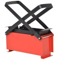 Paper Log Briquette Maker Steel 13.4"x5.5"x5.5" Black and Red - Red