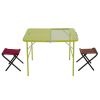 Two highly multifunctional combined center half-folding desks with double chairs