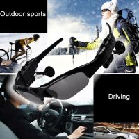Sunglasses Bluetooth Earphone Outdoor Sport Glasses Wireless Headset with Mic - Brown