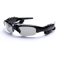 Sunglasses Bluetooth Earphone Outdoor Sport Glasses Wireless Headset with Mic - Transparent