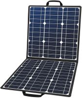 50W 18V Portable Solar Panel, Flashfish Foldable Solar Charger with 5V USB 18V DC Output Compatible with Portable Generator