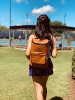 NiceAces' insulated leakproof and waterproof backpack cooler - brown