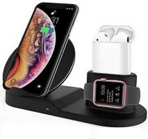 Wireless Fast Charge Stand Dock 3in1 Phone Charging Watch Ear Pods Charger Samsung Galaxy S9+ iPhone XS Wire Less 8 5 Core WCR 3 - WCR 3