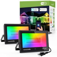 2-Pack 60W RGB Flood Lights Outdoor Garden Pathway Light Spotlight Lamps APP