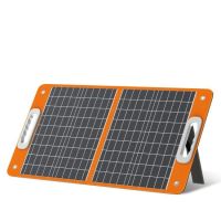 60W 18V Portable Solar Panel, Flashfish Foldable Solar Charger w/5V USB 18V DC Output Compatible w/ Portable Generator - 60W