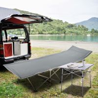 Folding Camping Cot Deluxe Collapsible Single Breathable 600D oxford fabric, Comfortable, Heavy Duty Design Holds Adults & Kids Up to 300 Lbs-LA01