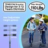 Scooter for Kids Ages 5-8, Kick Scooter with Adjustable Handlebars and Rear Brake Aluminum Frame, Lightweight, Scooter for Kids Ages 3-10   - Black