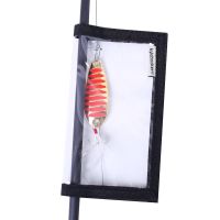 4 Packs Fishing Lure Wraps Clear PVC Protective Covers - Black - 4 Pack Large 7.48in x 3.89in