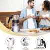 RAINBEAN Italian Expresso Maker, Moka Pot, Stovetop Coffee Makers, Stainless Steel Coffee Maker, 300ml/8.5oz/6 cup - moka pot