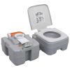 Portable Camping Toilet Gray 5.3+2.6 gal - Grey