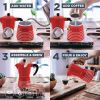 Electric Aluminum Stovetop Espresso Maker Espresso Cup Maker Italian Espresso - Red - 3 cups