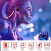 Wireless Sports Headsets Wireless V4.1 Neckband Earphones HD Stereo Sweat-proof Headphones Earbuds - Red