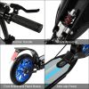 Scooter For Adult&Teens, 3 Height Adjustable Easy Folding Double Shock Absorber RT - Blue
