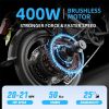 Electric Bike,400W Electric Commuter Bikes, Folding Ebike 16'' Electric Bicycle with 48V 10Ah Battery, 20MPH Adults/Teens City E Bike - Silver 12.8AH