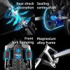 Electric Bike,400W Electric Commuter Bikes, Folding Ebike 16'' Electric Bicycle with 48V 10Ah Battery, 20MPH Adults/Teens City E Bike - Silver 12.8AH