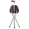 Cane with Seat Combo Portable LED Folding Walking Stick Chair Height Adjustable Heavy Duty Thick Stool Handy Unisex for Elderly Senior Light - LA01