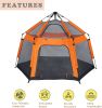 Kids Play Tent Pop Up Portable Hexagon Playhouse for Backyard Patio Indoor Outdoor Breathable Tent