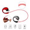 Wireless Sports Headsets Wireless V4.1 Neckband Earphones HD Stereo Sweat-proof Headphones Earbuds - Red
