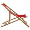 Deck Chair Bamboo and Canvas Red - Red