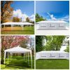 Wedding Camping Parking Waterproof Canopy Tent With Spiral Tube - White - 10'x30'