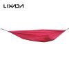Portable and durable compact nylon fabric two-person travel camping hammock - burgundy