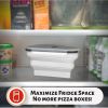Reusable Pizza Storage Container with 5 Microwavable Serving Trays - Adjustable Pizza Slice Container to Organize & Save Space - white
