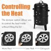 3-in-1 Charcoal BBQ Grill/Smoker Combo with Built-in Thermometer