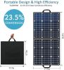 50W 18V Portable Solar Panel, Flashfish Foldable Solar Charger with 5V USB 18V DC Output Compatible with Portable Generator
