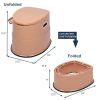 Portable Toilet with Non-slip Mat Brown