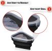 Reusable Pizza Storage Container with 5 Microwavable Serving Trays - Adjustable Pizza Slice Container to Organize & Save Space  - black