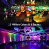 2-Pack 60W RGB Flood Lights Outdoor Garden Pathway Light Spotlight Lamps APP