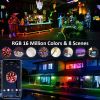 2-Pack 60W RGB Flood Lights Outdoor Garden Pathway Light Spotlight Lamps APP