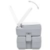 Portable Camping Toilet Gray 5.3+2.6 gal - Grey