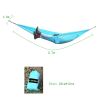 Portable and durable compact nylon fabric two-person travel camping hammock - blue