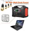 200W Portable Power Station, FlashFish 40800mAh Solar Generator with 110V AC Outlet/2 DC Ports/3 USB Ports, Backup Battery Pack Power Supply