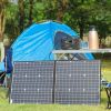 200W Portable Power Station, FlashFish 40800mAh Solar Generator/50W 18V Portable Solar Panel, FlashFish Foldable Solar Charger /5V USB 18V DC Output