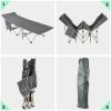 Folding Camping Cot Deluxe Collapsible Single Breathable 600D oxford fabric, Comfortable, Heavy Duty Design Holds Adults & Kids Up to 300 Lbs-LA01
