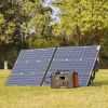 200W Portable Power Station, FlashFish 40800mAh Solar Generator/50W 18V Portable Solar Panel, FlashFish Foldable Solar Charger /5V USB 18V DC Output