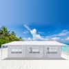 Heavy Duty Canopy Event Tent-10'x30' Outdoor White Gazebo Party Wedding Tent, w/5 Removable Sidewalls, Waterproof, Easy Set - one size