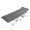 Folding Camping Cot Deluxe Collapsible Single Breathable 600D oxford fabric, Comfortable, Heavy Duty Design Holds Adults & Kids Up to 300 Lbs-LA01