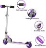 Scooter for Kids Ages 5-8, Kick Scooter with Adjustable Handlebars and Rear Brake Aluminum Frame, Lightweight, Scooter for Kids Ages 3-10   - Silver
